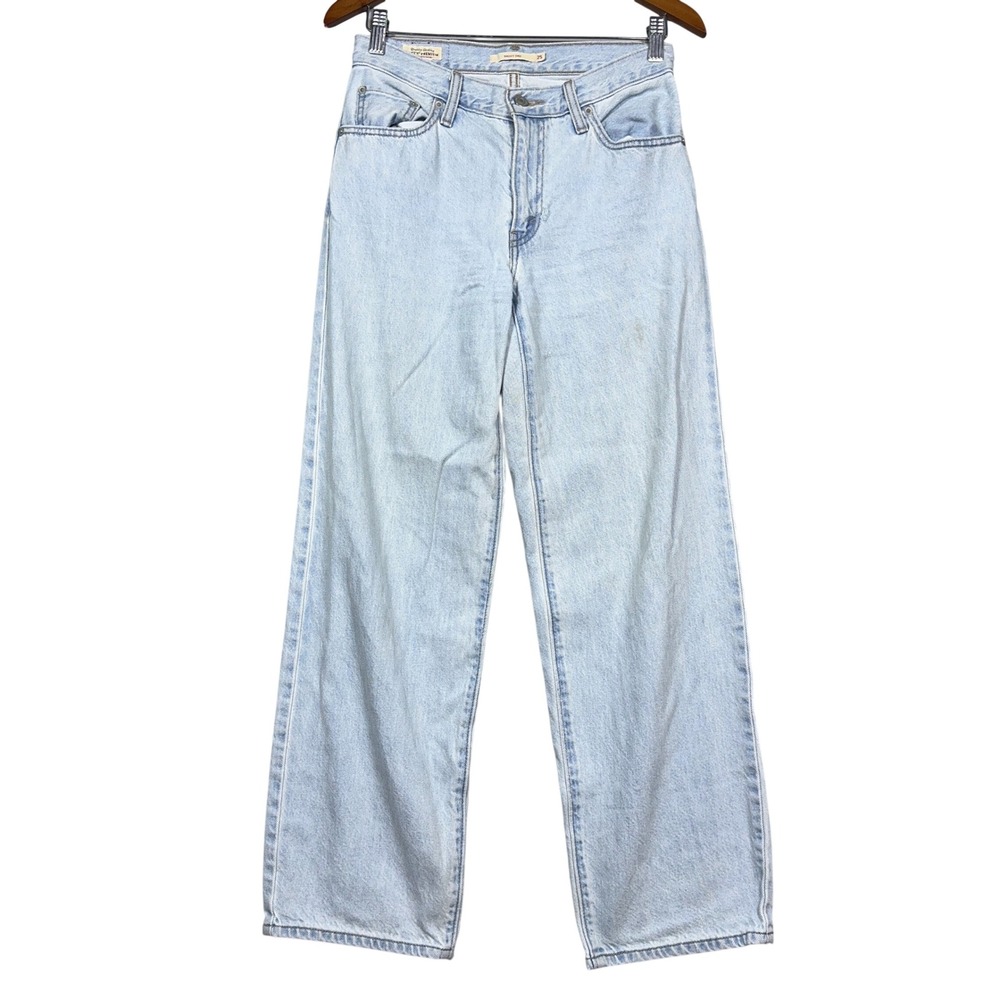 Levis Baggy Dad Jeans Womens Size 25 Light Wash Denim Blue Skater